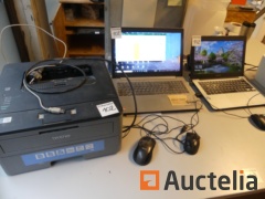 2 laptop computers Lenovo, Asus, Printer Black laser Brother HL-L23100