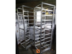 2 trolleys aluminium Roller (10 levels)