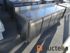 4-door refrigerated table cabinet with backsplash Jordao B NEXT 604 D RV backsplash