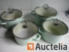8-piece cooking pot set mint green, unused k507