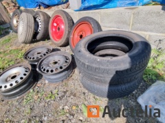 Large lot of rims and tires (Goodyear, Michelin, Bridgestone)