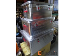 Set of 3 STIER storage Box Aluminum (50 L/85 L/135 L)