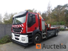 Truck tray with crane Iveco AD 190S/P CNG (2015-7.250 km)
