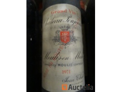 8 flessen wijn Château Poujeux Mruien en Médoc 1971
